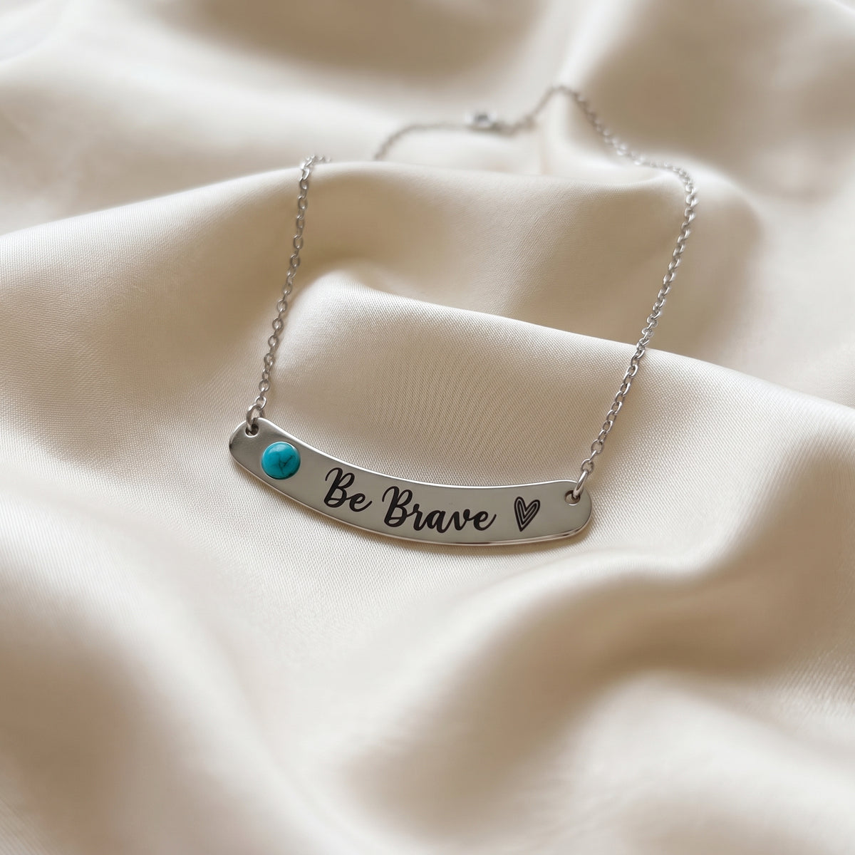 Be Brave Turquoise Necklace – Inspirational