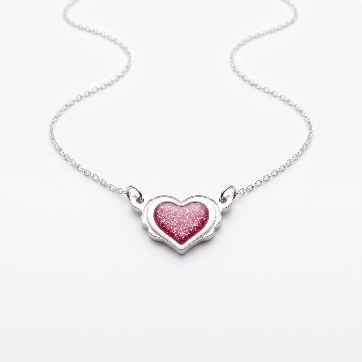Glitter Heart Necklace