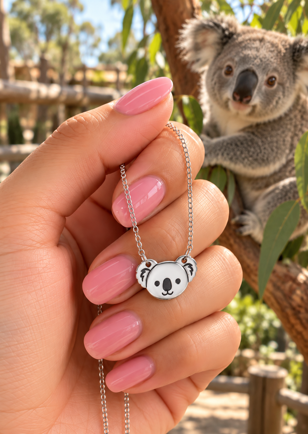 Cute Koala Face Necklace