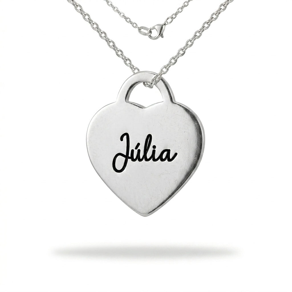 Personalized  Heart Pendant Necklace