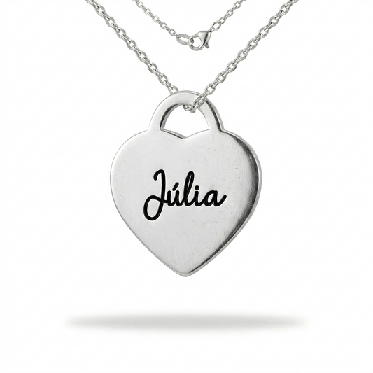 Personalized  Heart Pendant Necklace