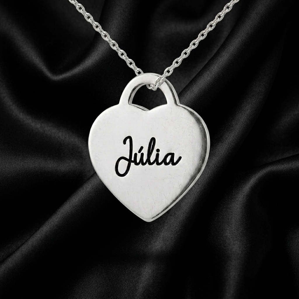 Personalized  Heart Pendant Necklace