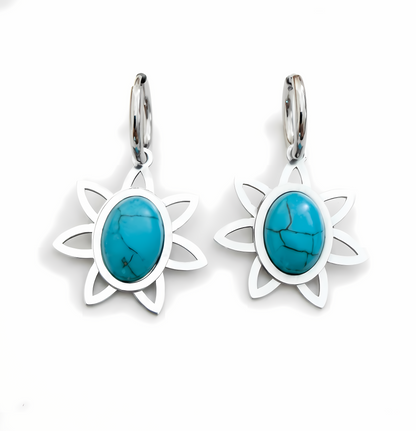 Turquoise Bloom Ultra-Light Earrings