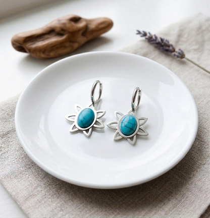 Turquoise Bloom Ultra-Light Earrings