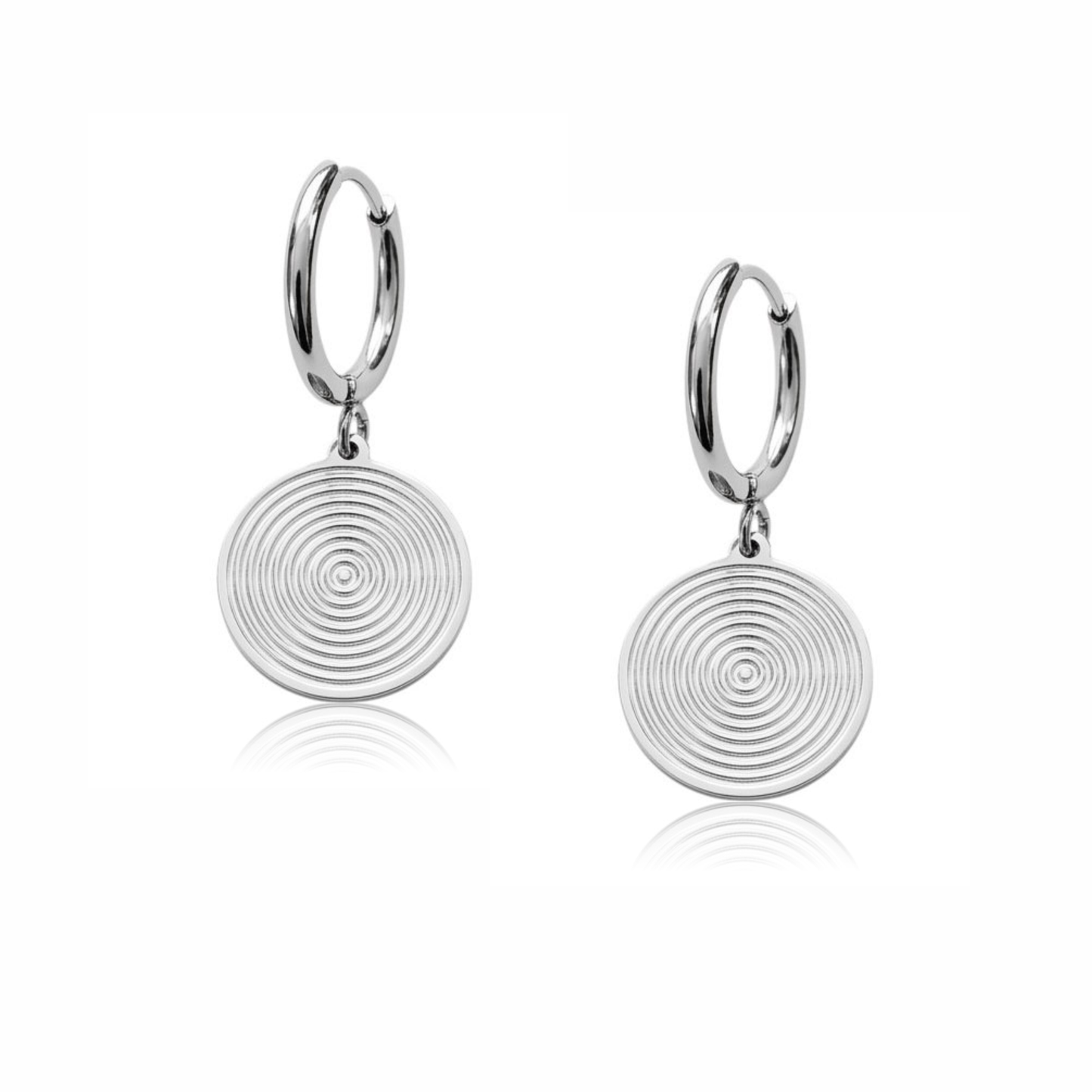 3D Geometric Ripple Dangle Earrings