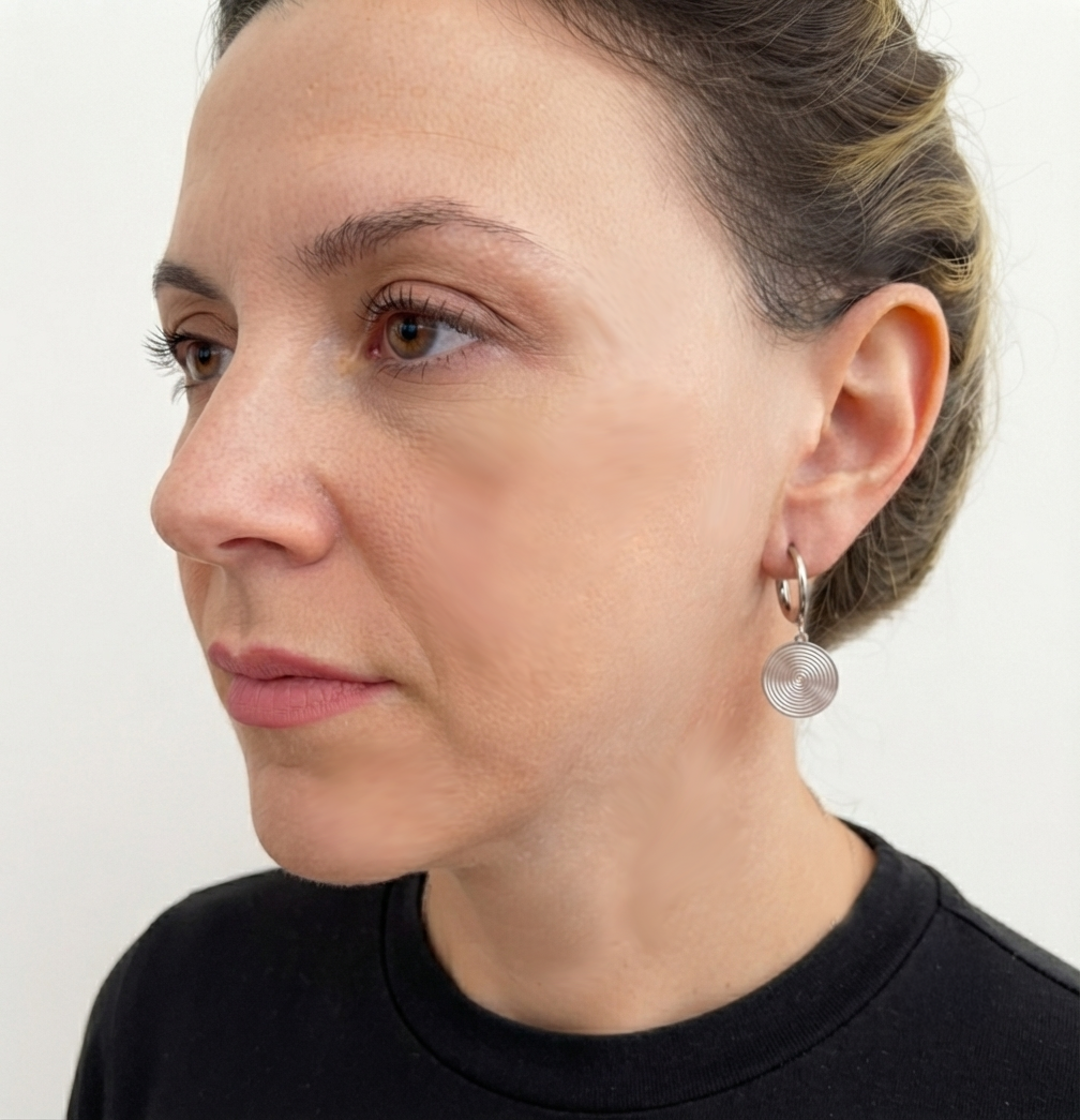 3D Geometric Ripple Dangle Earrings