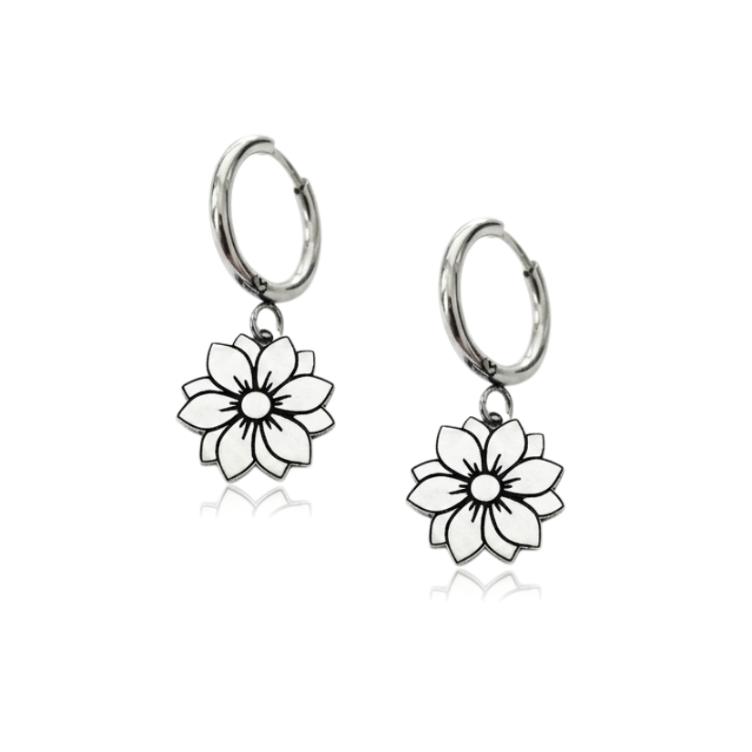 Blossom Drop Click Hoop Earrings
