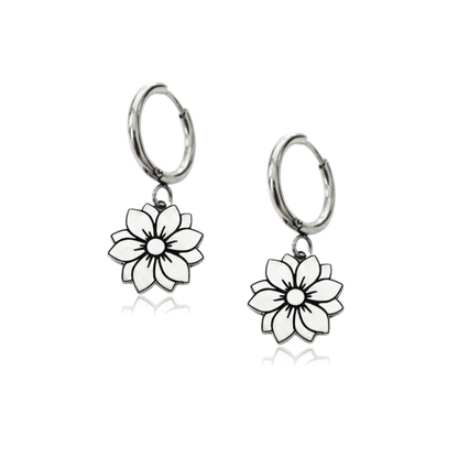 Blossom Drop Click Hoop Earrings