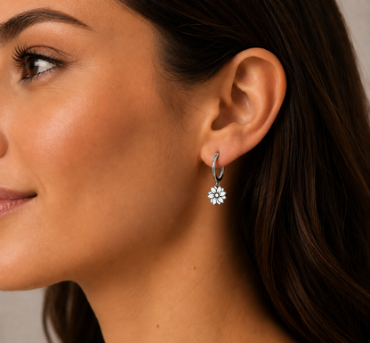 Blossom Drop Click Hoop Earrings