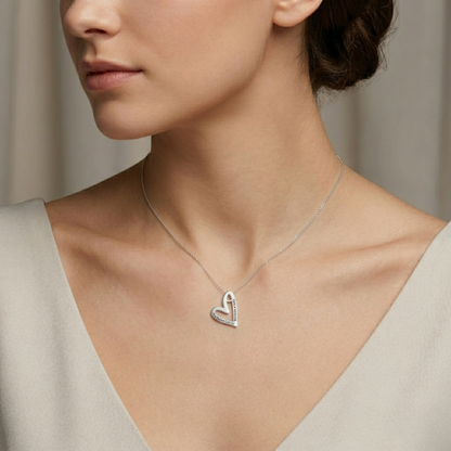 Personalized Floating Heart Name Necklace