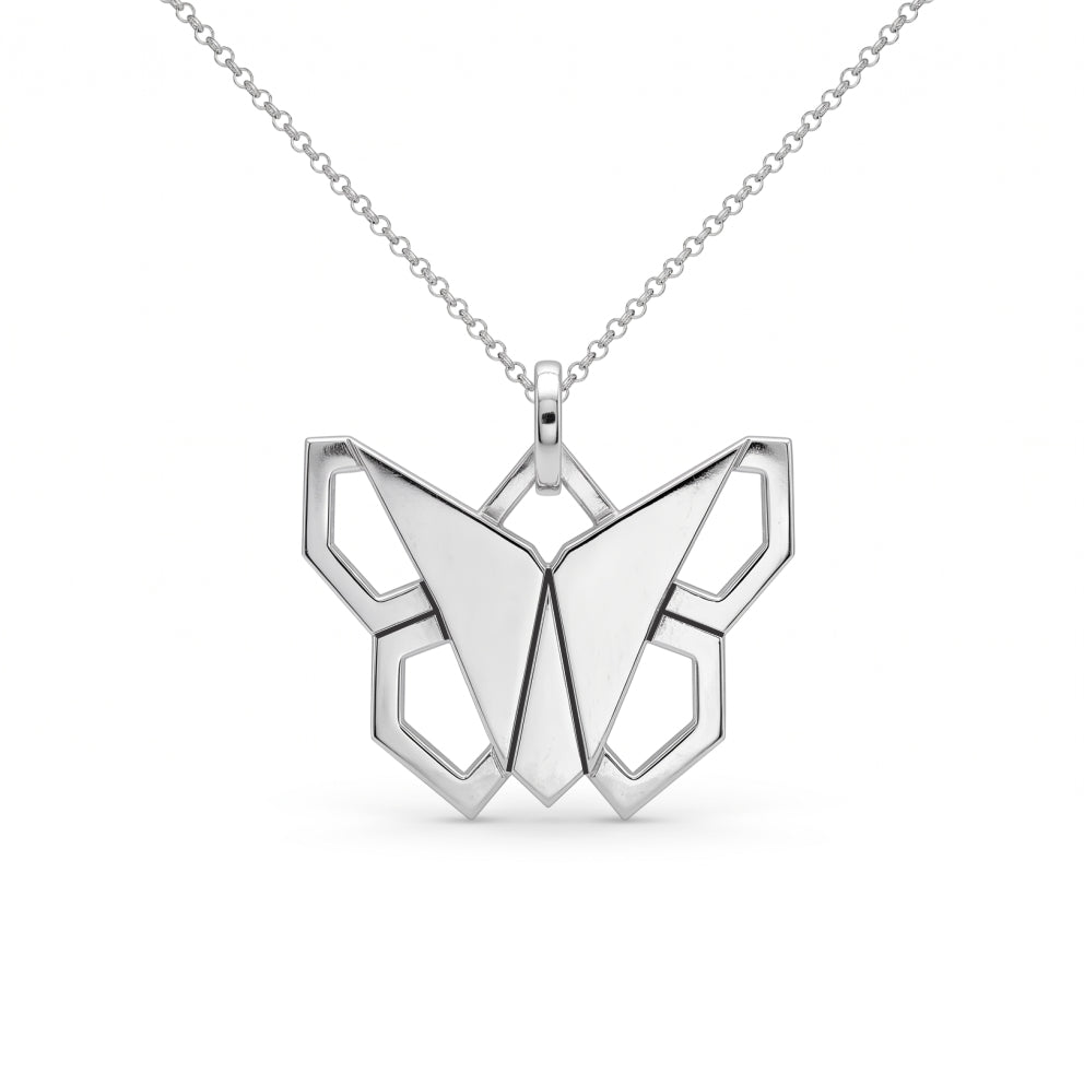Origami Butterfly Pendant Necklace