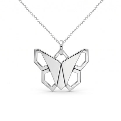 Origami Butterfly Pendant Necklace