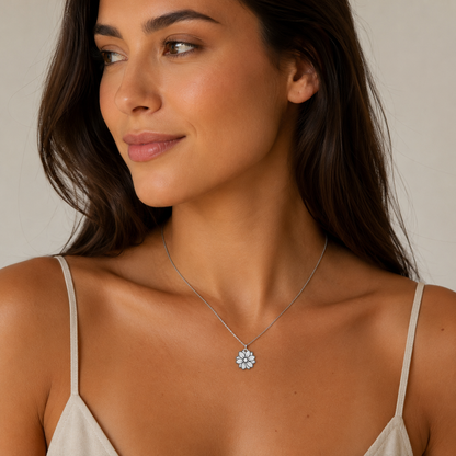 Floral Bloom Pendant Necklace
