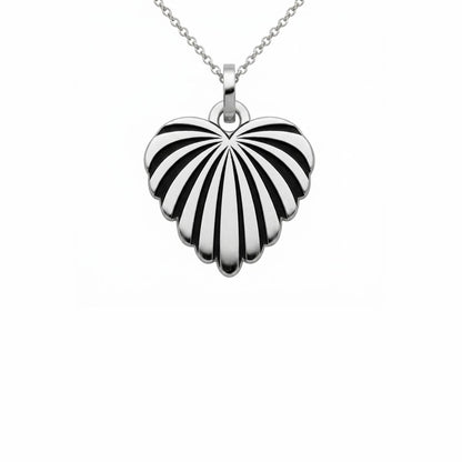 Radiant Sunburst Heart Pendant Necklace