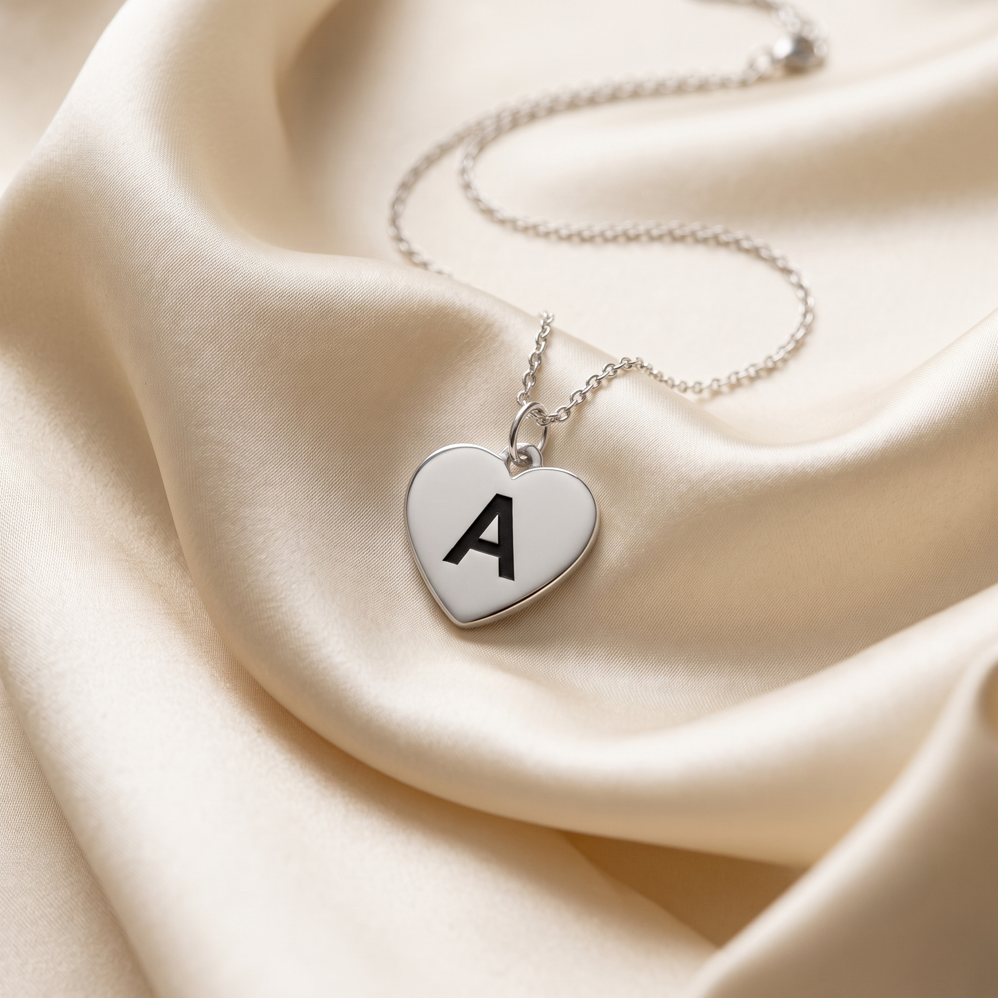 Personalized Classic Heart Initial Necklace
