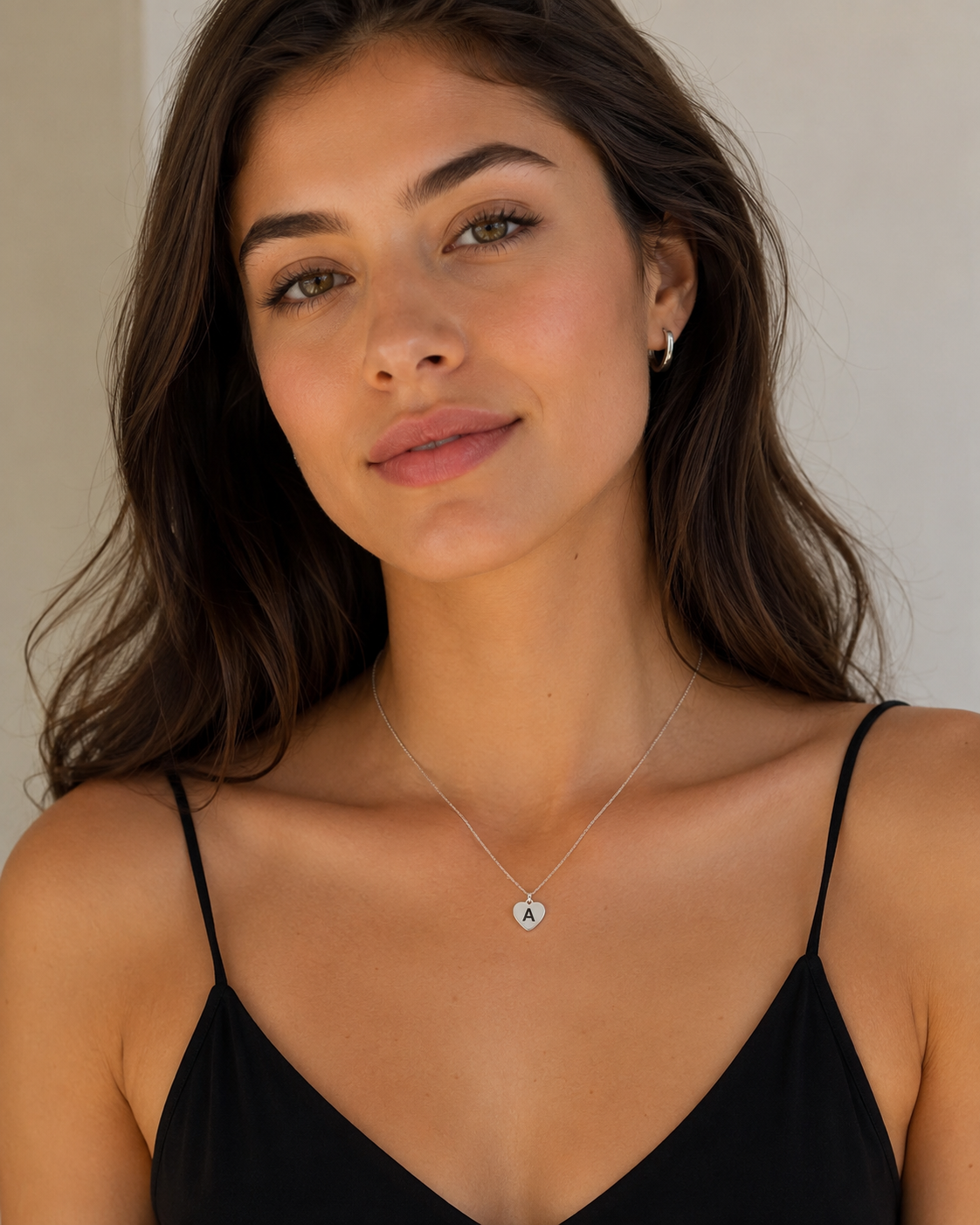 Personalized Classic Heart Initial Necklace