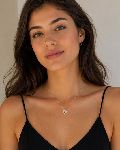 Personalized Classic Heart Initial Necklace