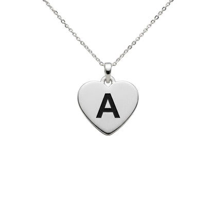 Personalized Classic Heart Initial Necklace
