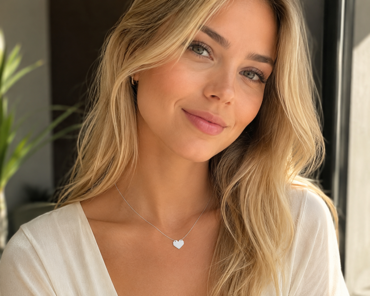 Origami Geometric Heart Necklace
