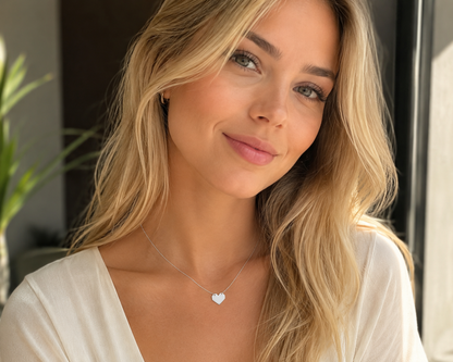 Origami Geometric Heart Necklace