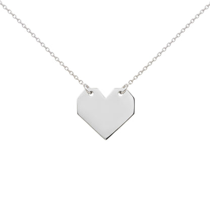 Origami Geometric Heart Necklace