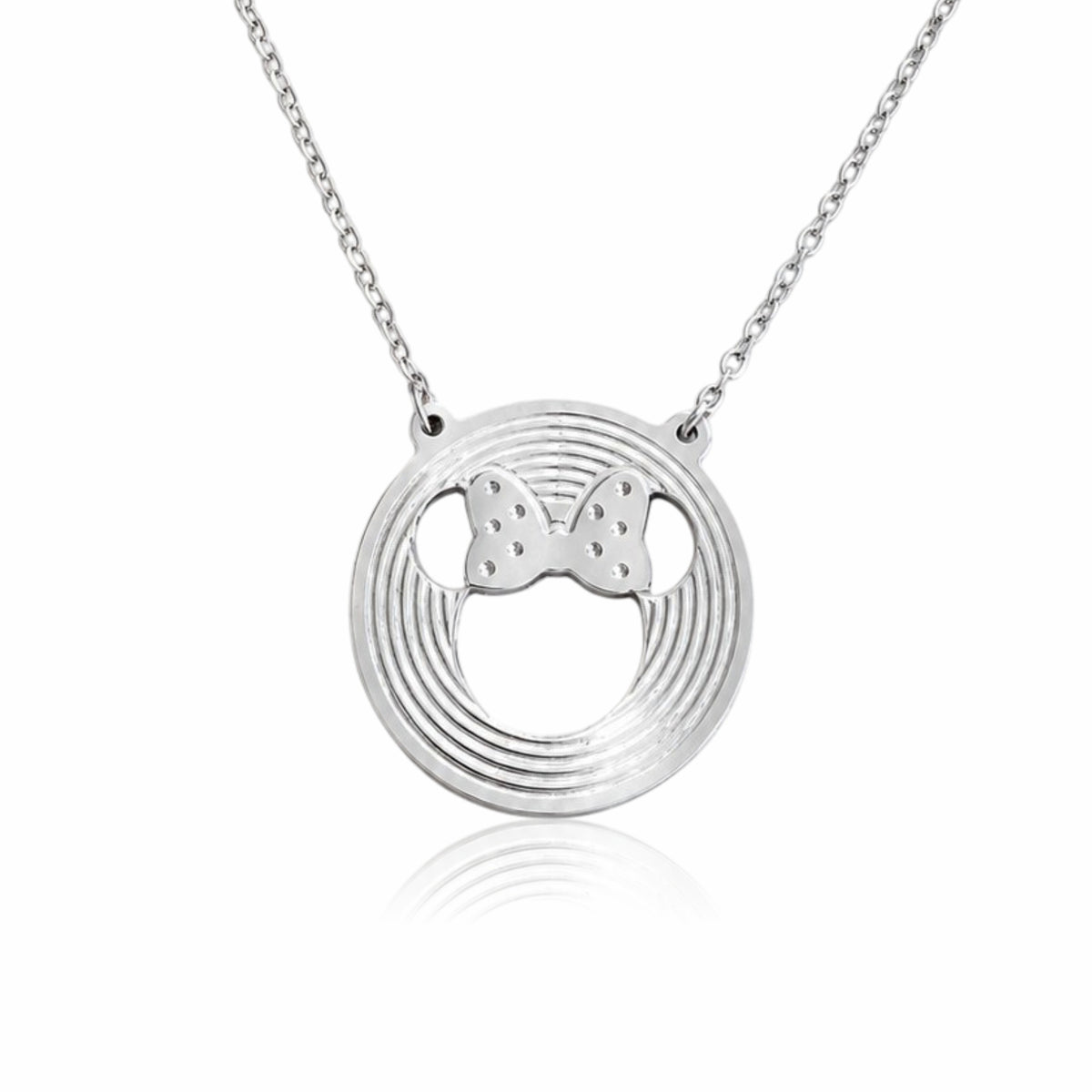 3D Multi-Layer Minnie Mouse Circular Line Necklace