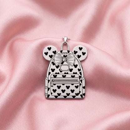 Mickey & Minnie Mouse Backpack Pendant Necklace
