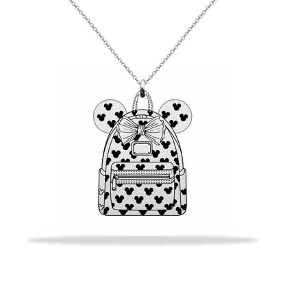 Mickey & Minnie Mouse Backpack Pendant Necklace