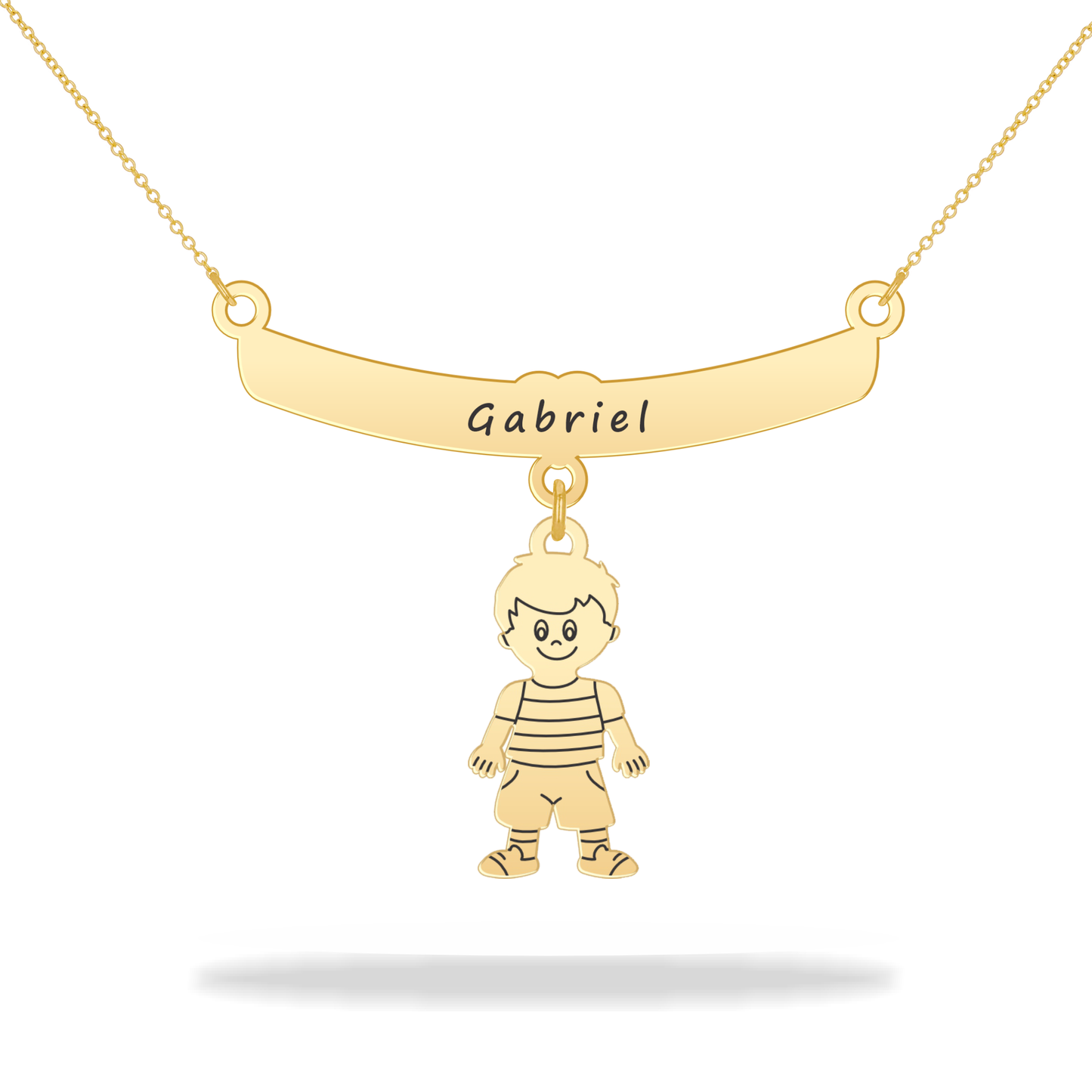Personalized Son Daughter Name Necklace 14K Gold Filled