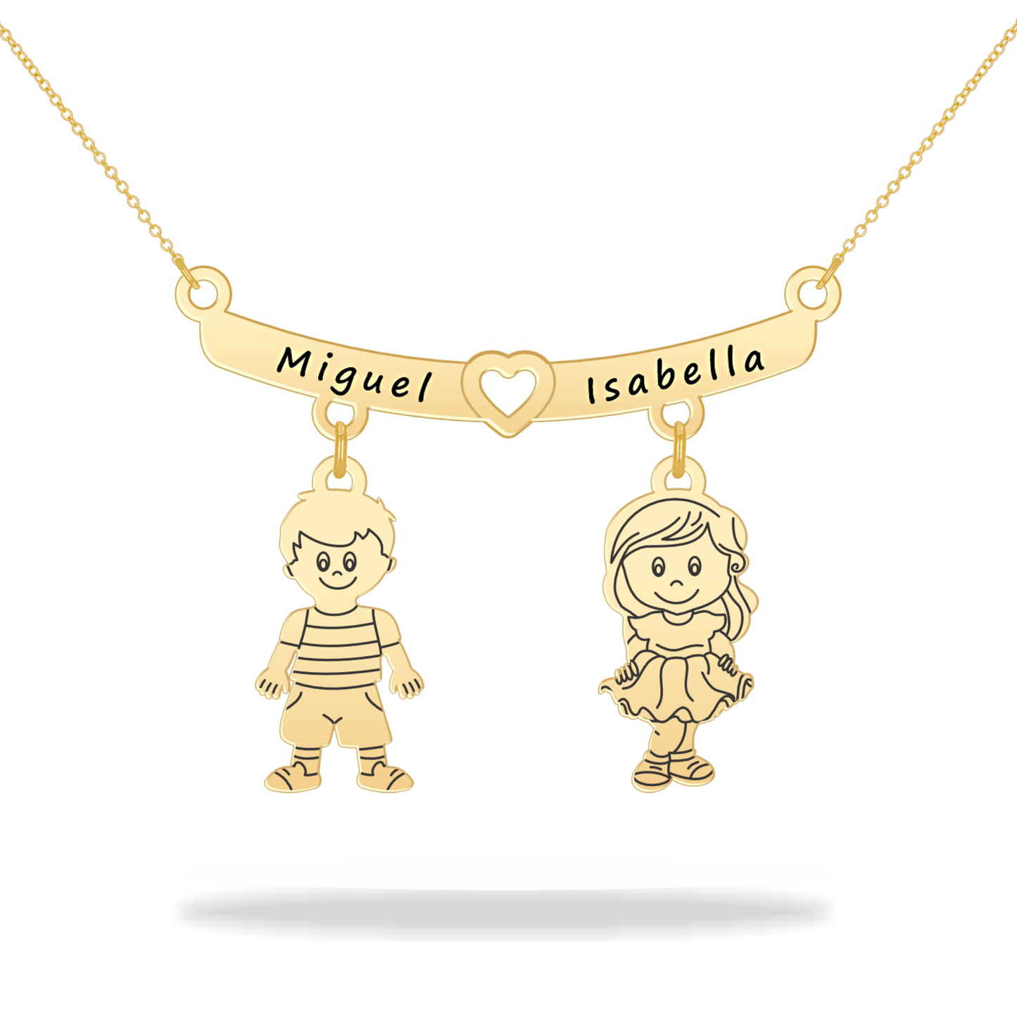 Personalized Son Daughter Name Necklace 14K Gold Filled