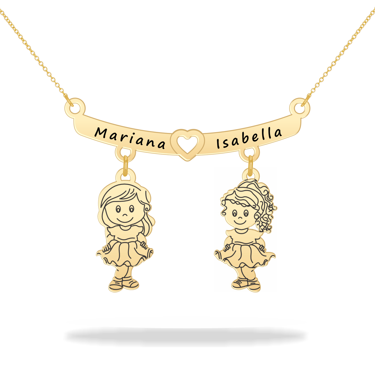 Personalized Son Daughter Name Necklace 14K Gold Filled
