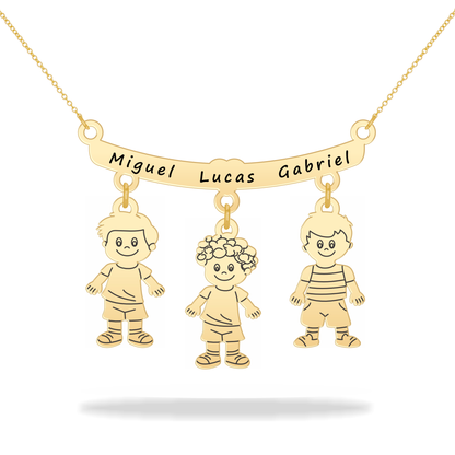 Personalized Son Daughter Name Necklace 14K Gold Filled