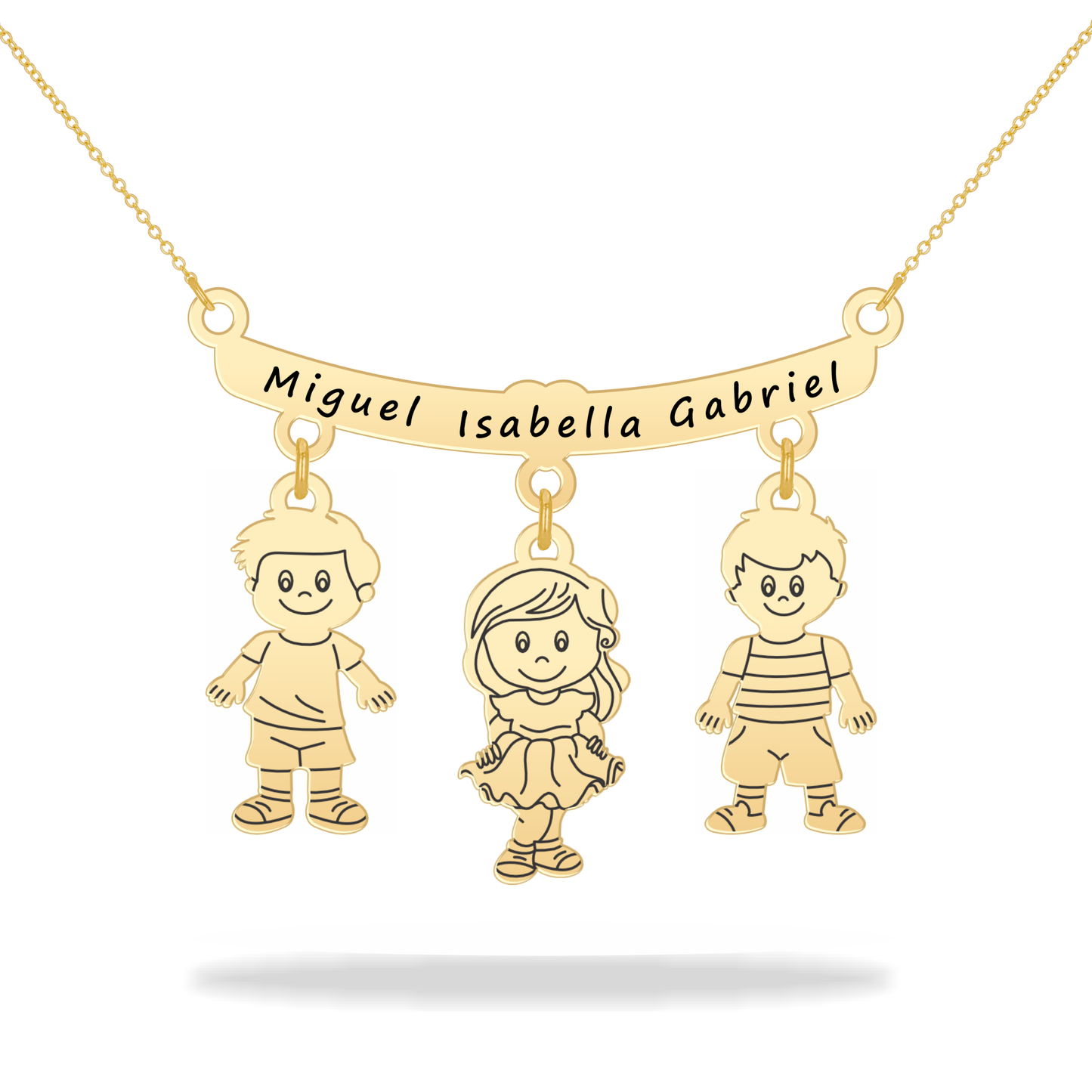 Personalized Son Daughter Name Necklace 14K Gold Filled