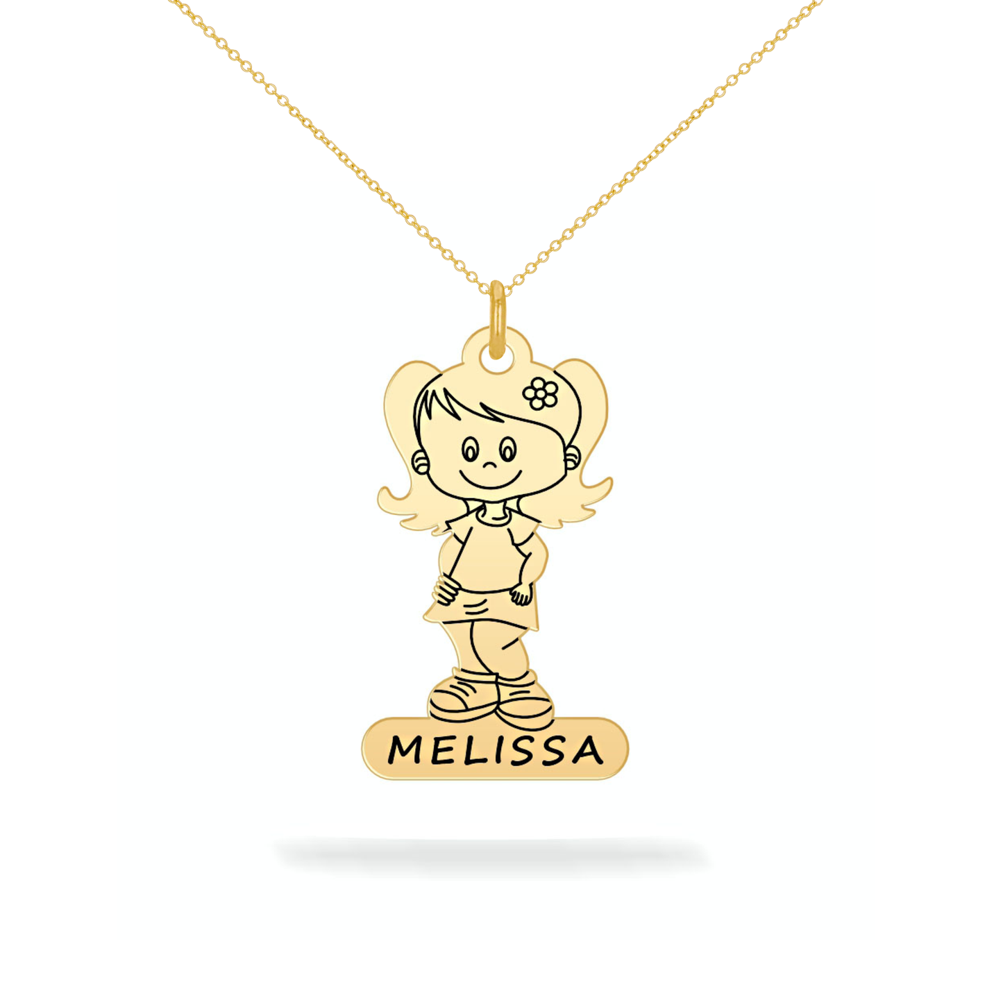 Personalized necklace daughter name 14k gold filled