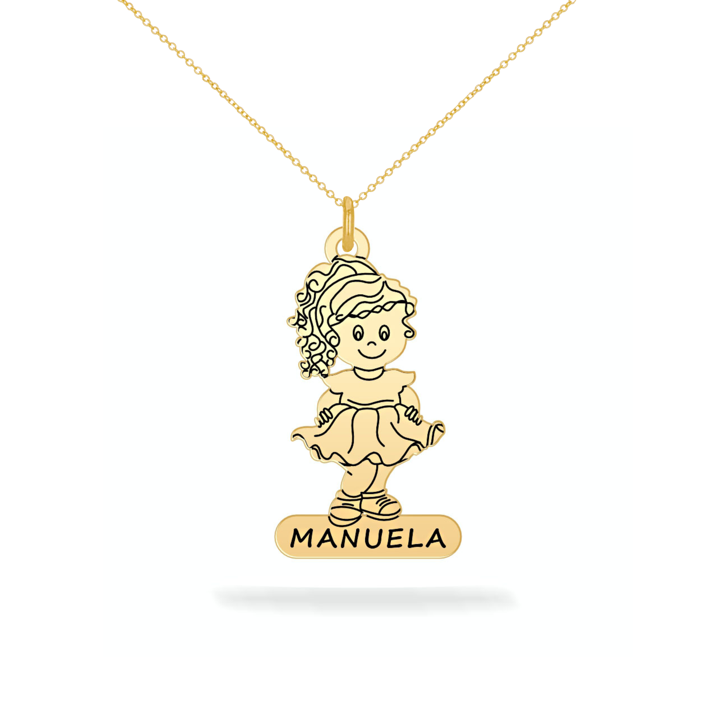 Personalized necklace daughter name 14k gold filled