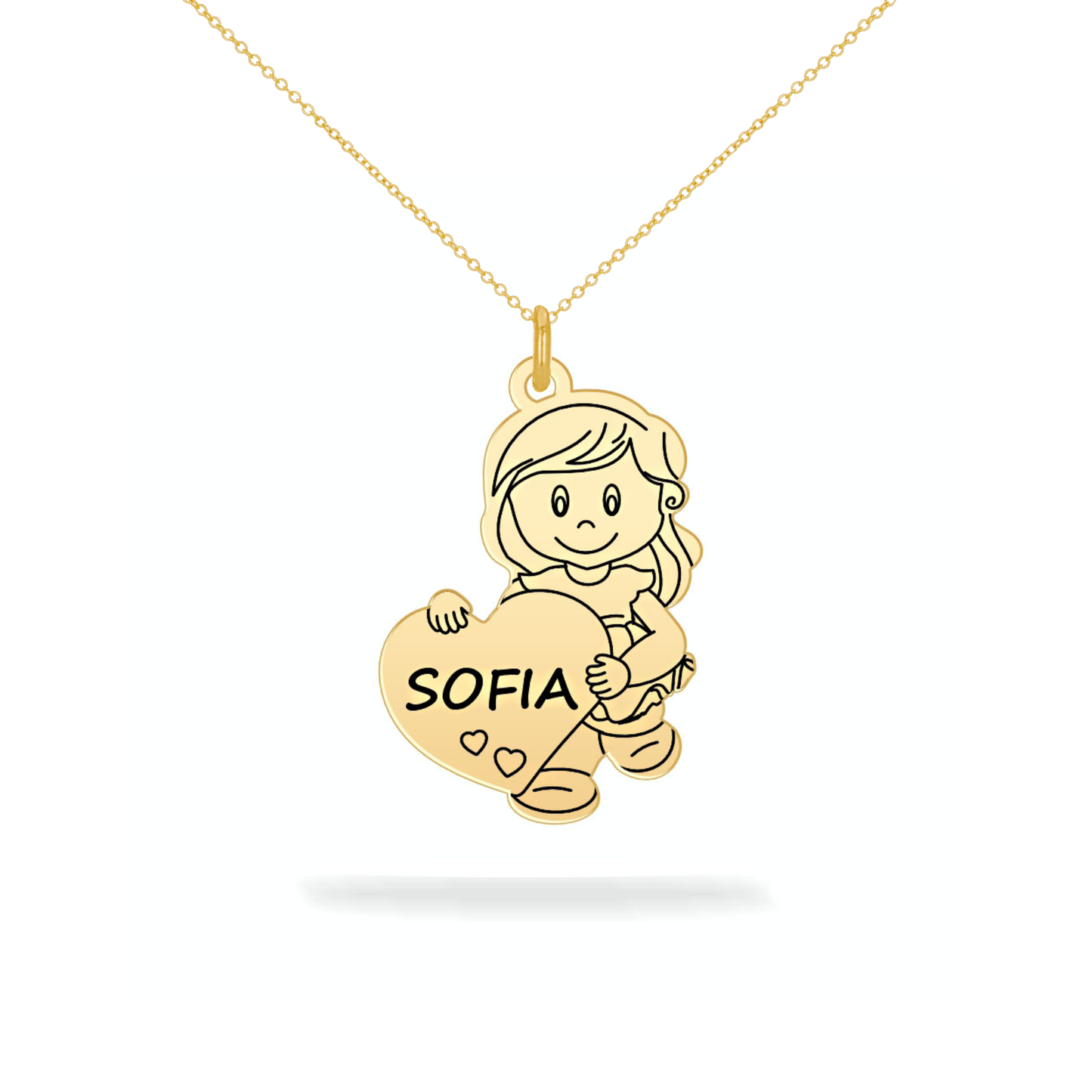 Personalized necklace daughter name 14k gold filled