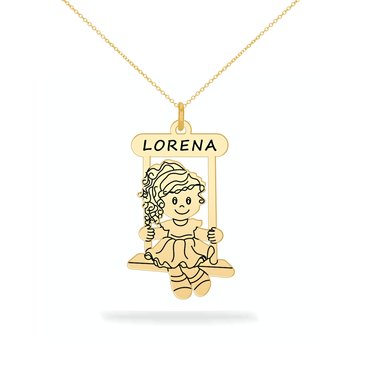 Personalized necklace daughter name 14k gold filled