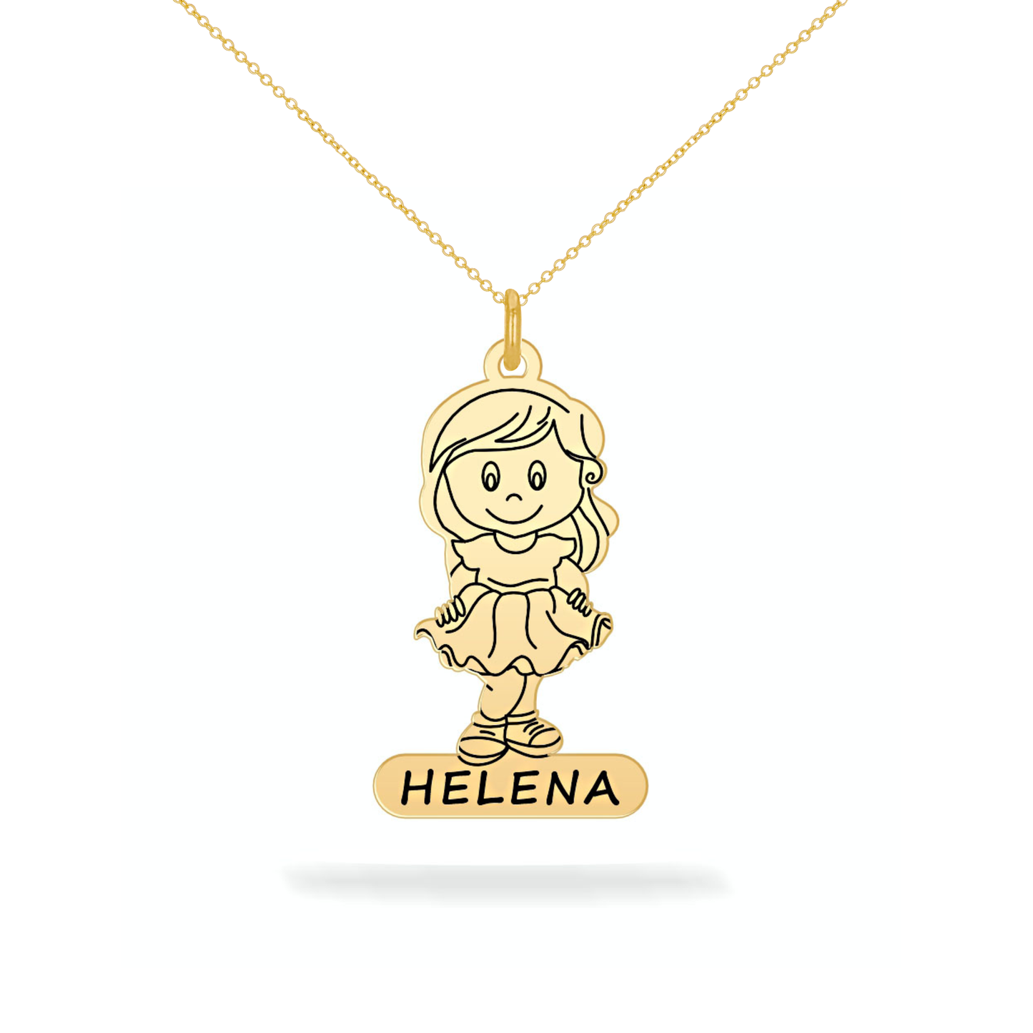 Personalized necklace daughter name 14k gold filled