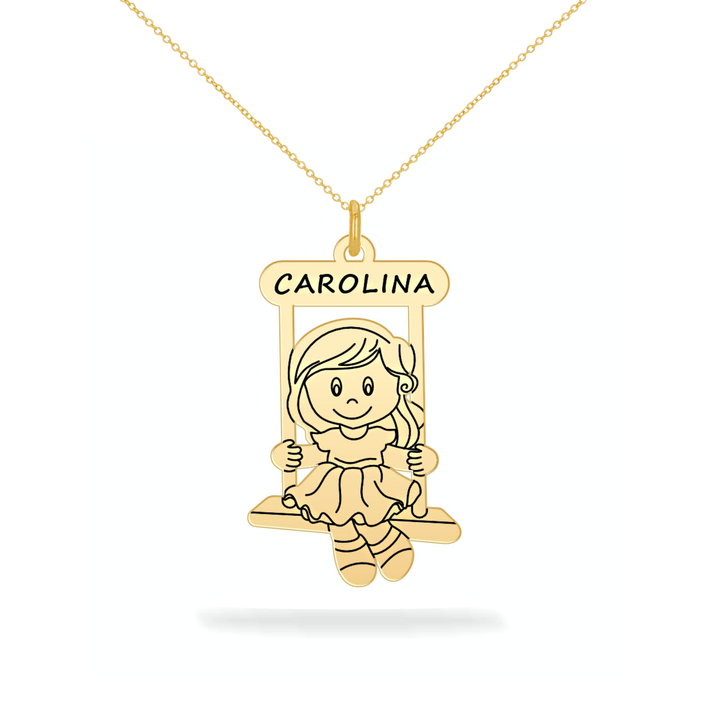 Personalized necklace daughter name 14k gold filled