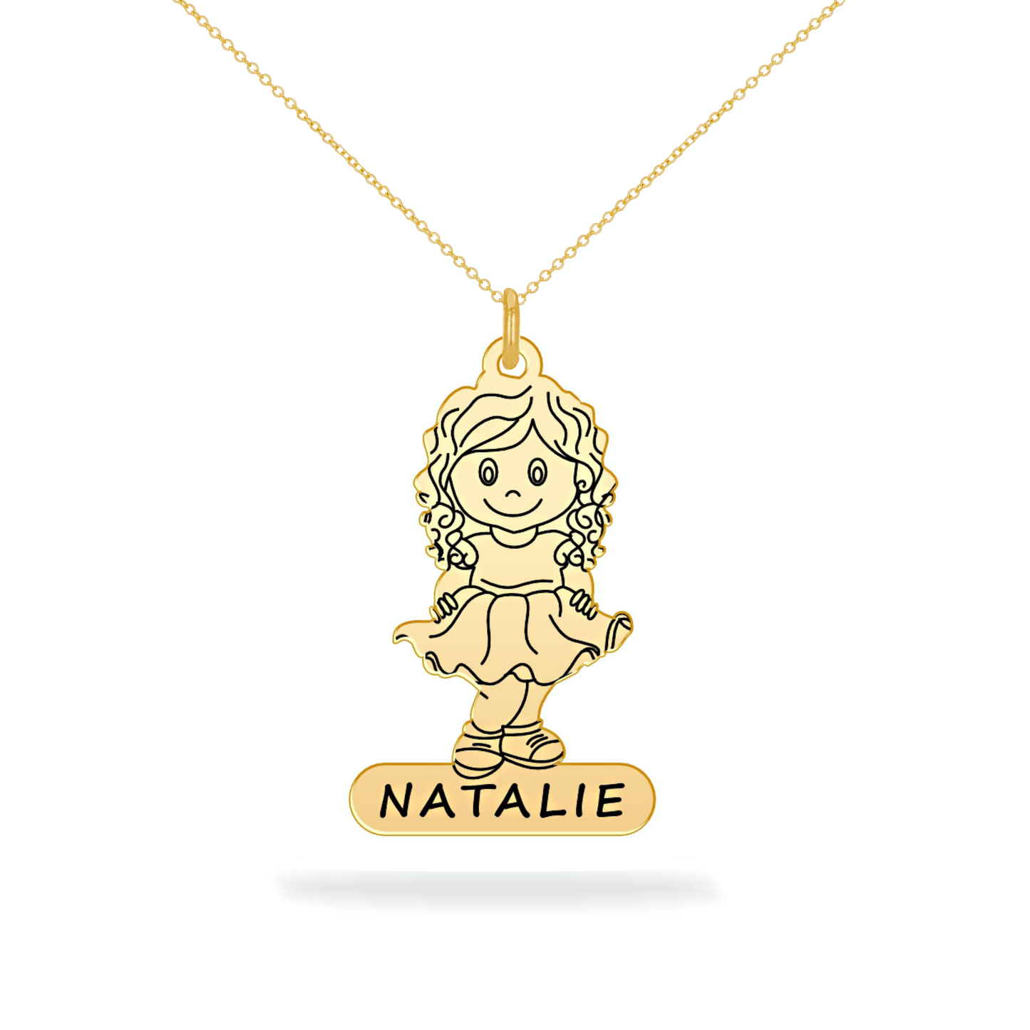 Personalized necklace daughter name 14k gold filled