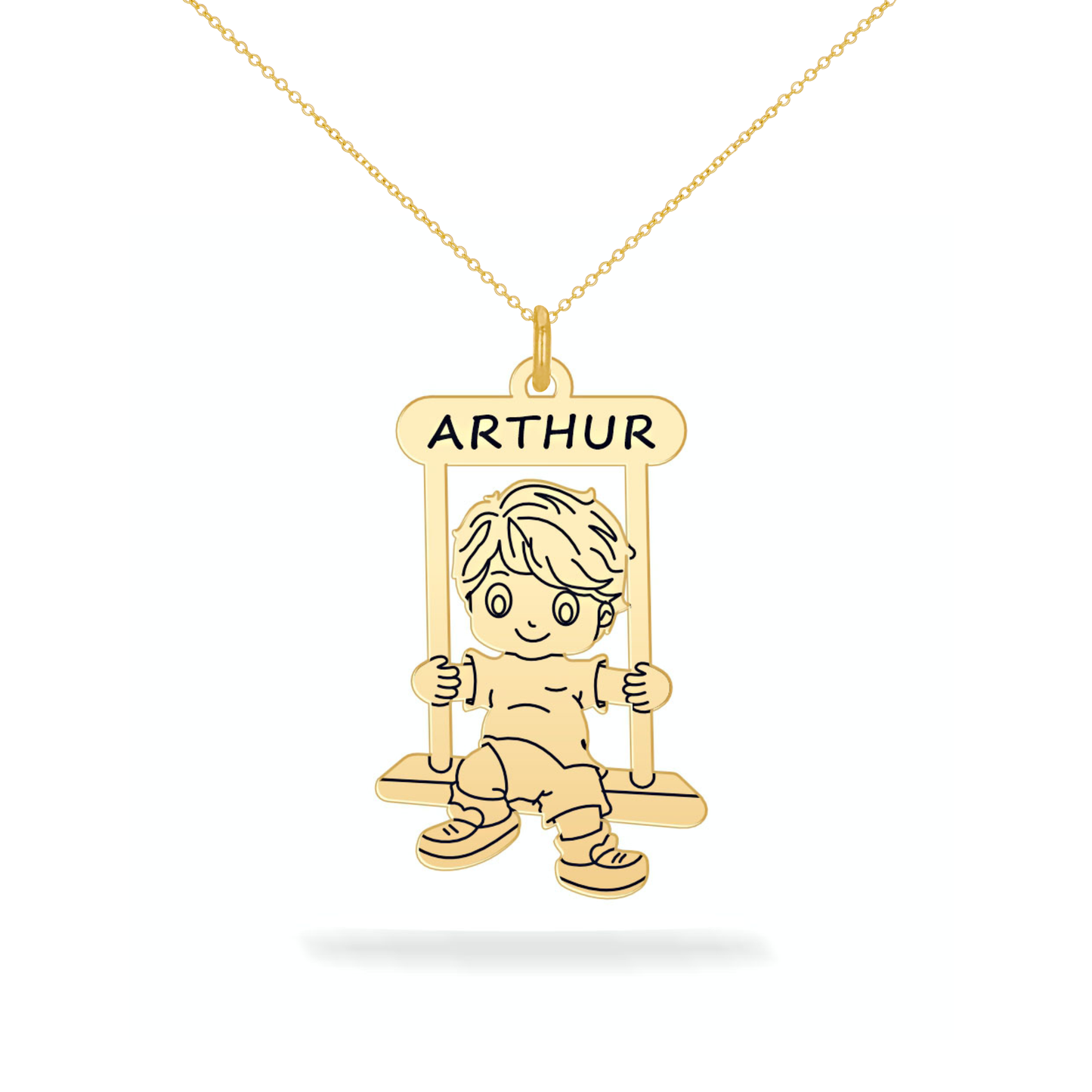 Personalized son name necklace 14K gold filled