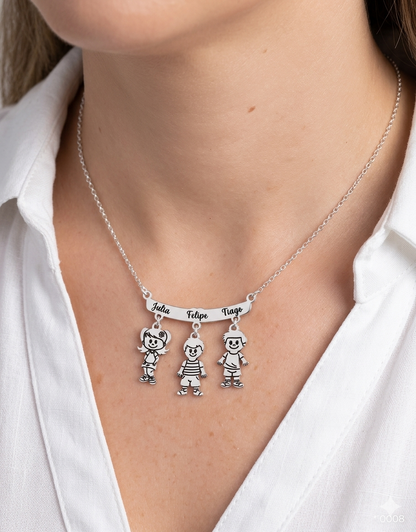 Personalized Mother’s Necklace with Kids Charms