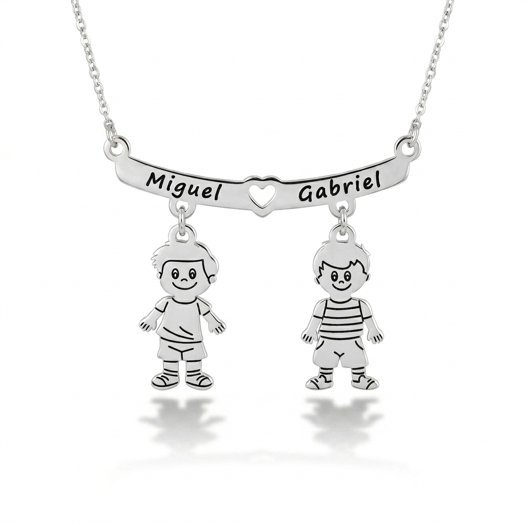 Personalized Mother’s Necklace with Kids Charms