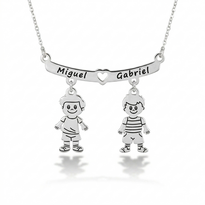 Personalized Mother’s Necklace with Kids Charms