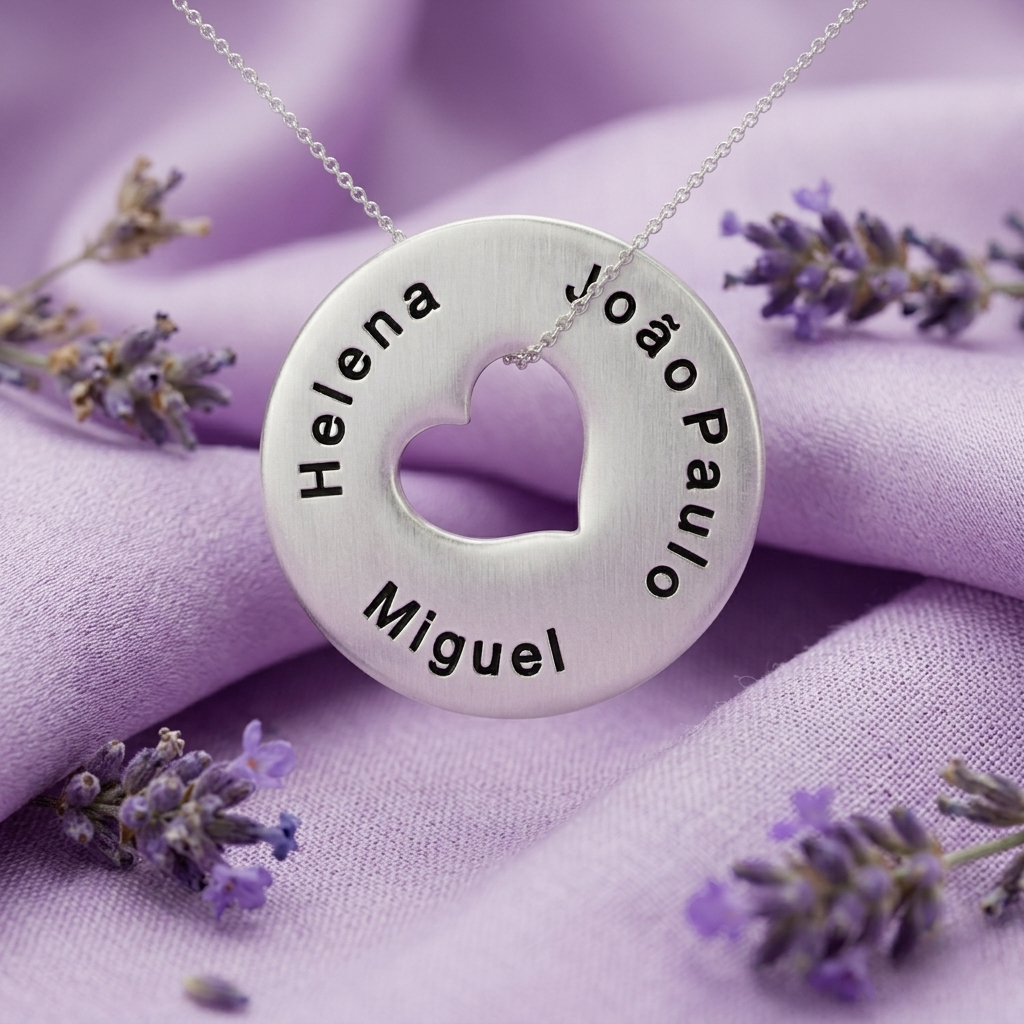 Personalized Eternity Circle Heart Necklace