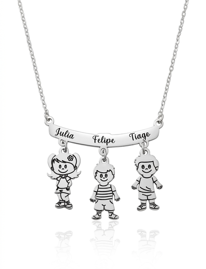 Personalized Mother’s Necklace with Kids Charms