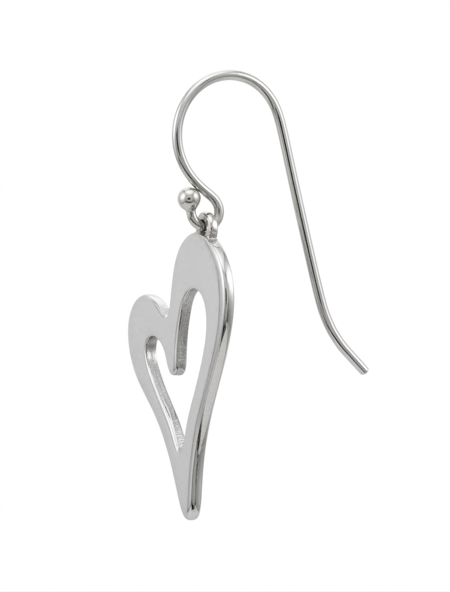 Aerospace-Grade Aluminum Openwork Heart Drop Earrings