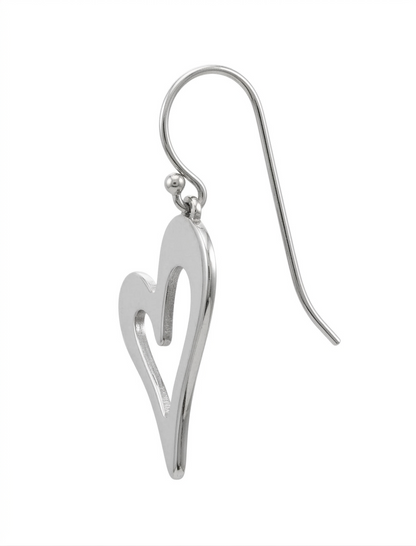 Aerospace-Grade Aluminum Openwork Heart Drop Earrings