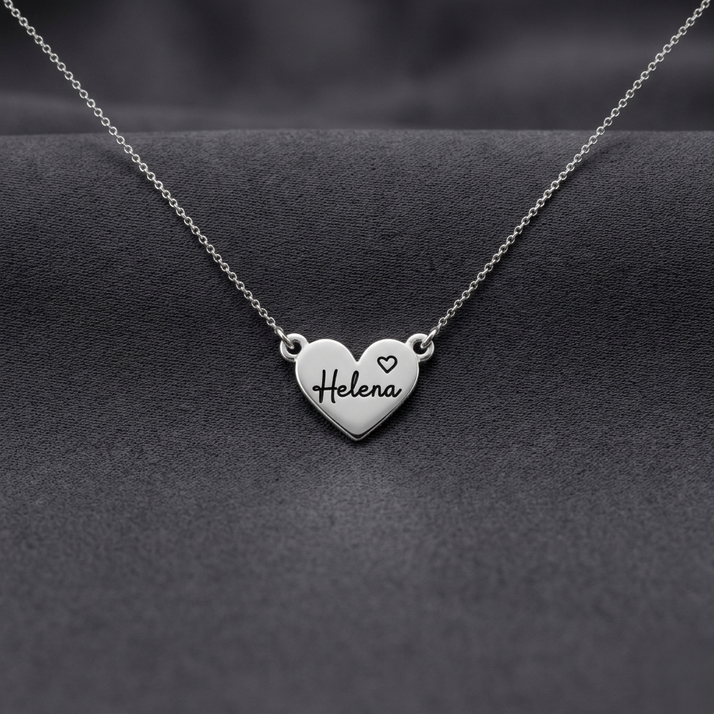 Personalized Connected Hearts Name Necklace