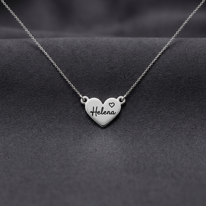 Personalized Connected Hearts Name Necklace